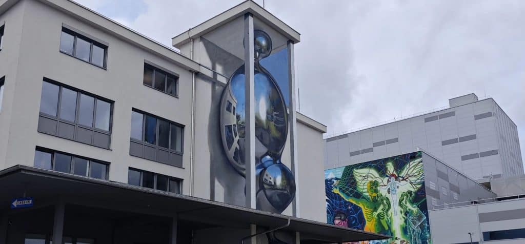 Mural depicted an optical illusion 