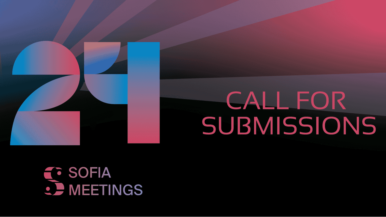 Sofia Meetings 2024 call for film submissions with vibrant graphic design.